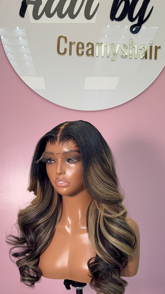 Chocolate brown with caramel highlights